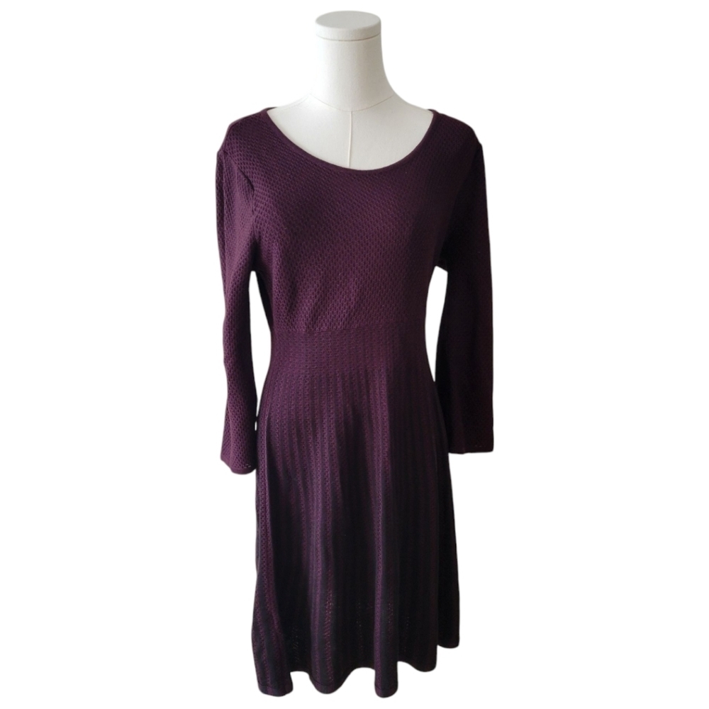 Calvin Klein Purple Sweater‎ Dress Size Large Petite